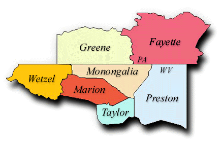 Mon. Co. index maps / Adjoining counties main index map.